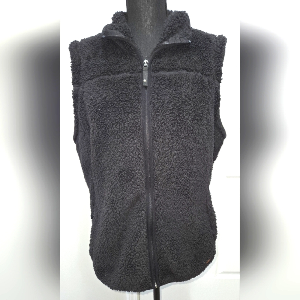 Free Country Women's Black Fleece Zip-Up Vest